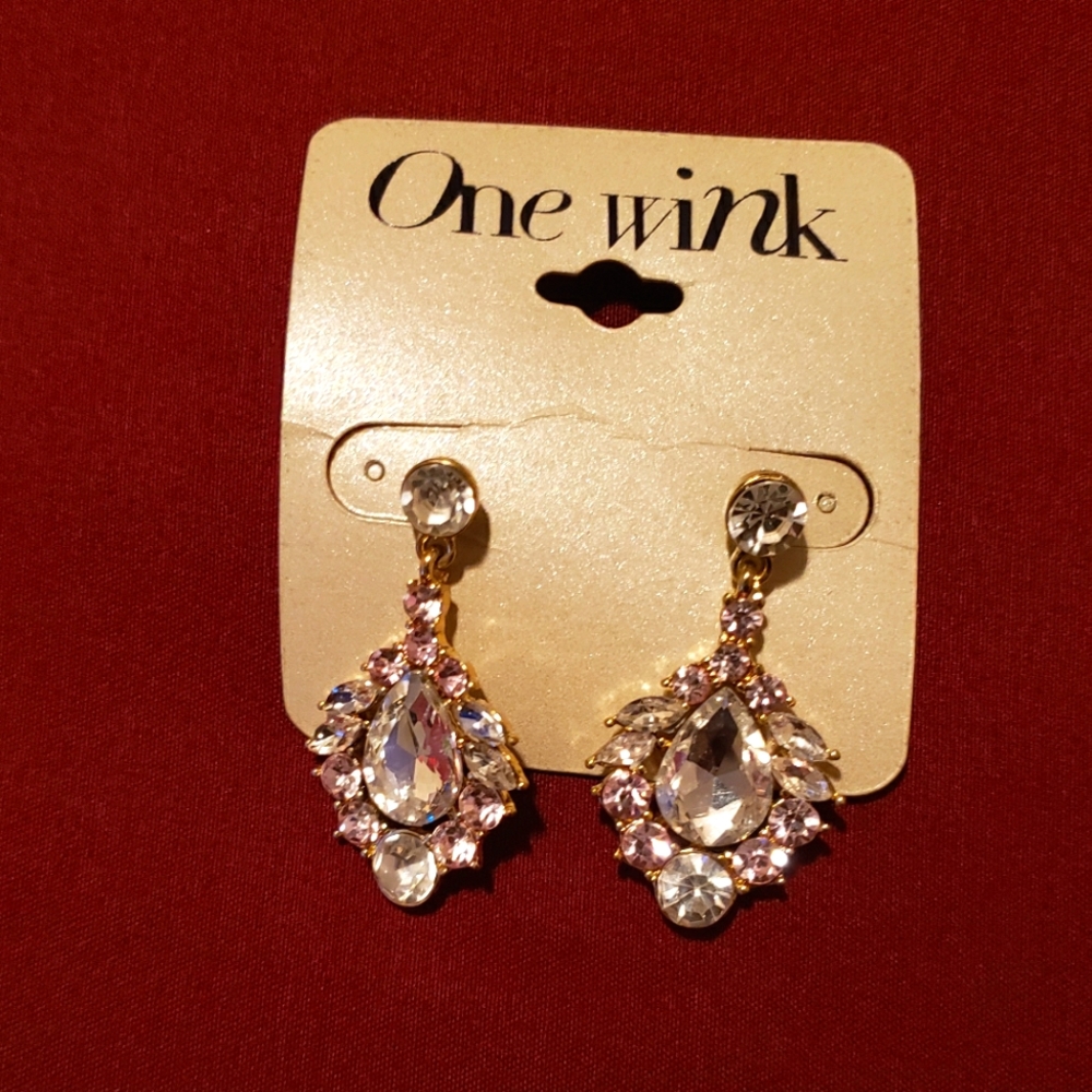 Fashion Rhinestone Teardrop Earrings